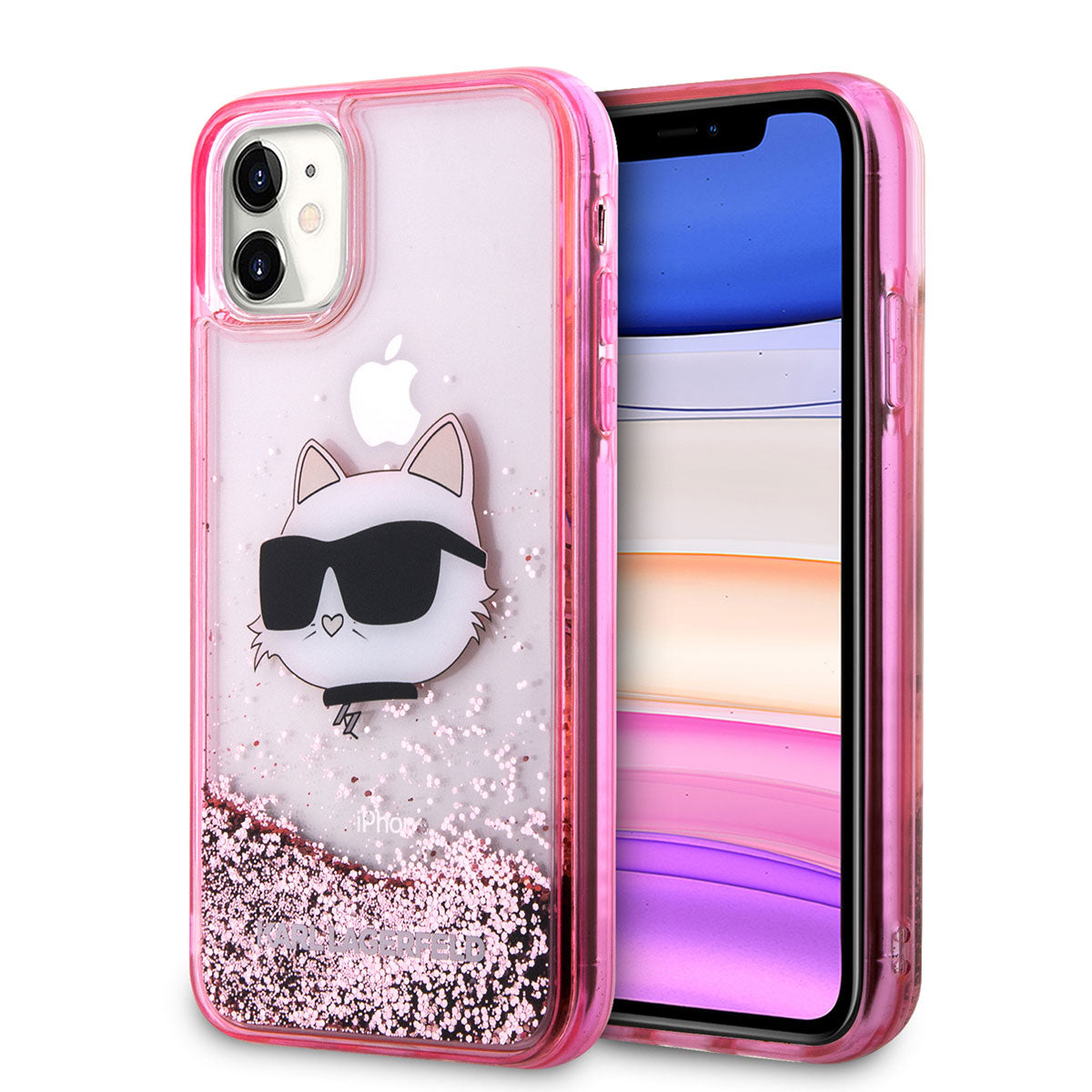 Karl Lagerfeld iPhone 11 Kılıf Sıvılı Simli Choupette Head Dizayn Telefon Kılıfı - 1 Karl Lagerfeld iPhone 11 Kılıf Sıvılı Simli Choupette Head Dizayn Telefon Kılıfı - 1